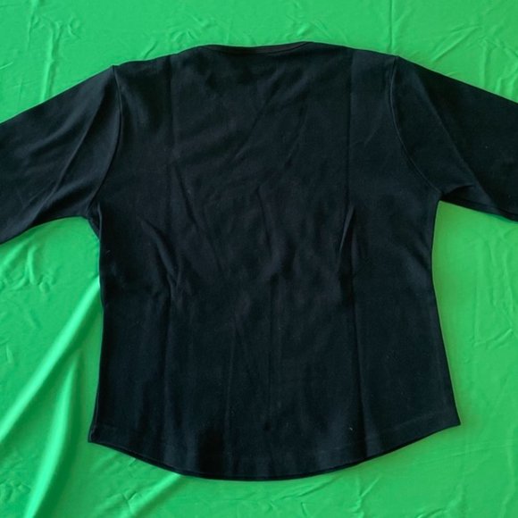 Ladies Top By Sol’s 100% Cotton Black Long Sleeve, - Picture 4 of 5